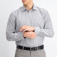 Society Of Threads Men's Slim-Fit Moisture-Wicking Wrinkle-Free Geo-Print Dress Shirt White Size Medium