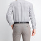 Society Of Threads Men's Slim-Fit Moisture-Wicking Wrinkle-Free Geo-Print Dress Shirt White Size Medium