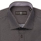 Society of Threads Men's Diamond-Print Performance Slim-Fit Dress Shirt Black Size Large