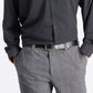 Society Of Threads Men's Slim-Fit Performance Stretch Solid Dress Shirt Black Size Small