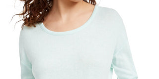 Crave Fame Women's Juniors' Cozy Tie-Front Top Green Size Large