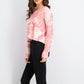 Crave Fame Junior's Cozy Ribbed Tie-Dyed Top Pink Size Extra Small