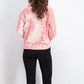 Crave Fame Junior's Cozy Ribbed Tie-Dyed Top Pink Size Extra Small