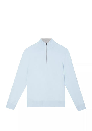 Calvin Klein Men's 1/4-Zip Sweater Light Blue Size Medium