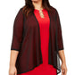 Connected Women's Plus Size Open-Front Shrug Black Size 3X
