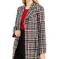 Calvin Klein Women's Petite Tweed Plaid Topper Jacket Red Size 2