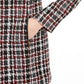 Calvin Klein Women's Petite Tweed Plaid Topper Jacket Red Size 2