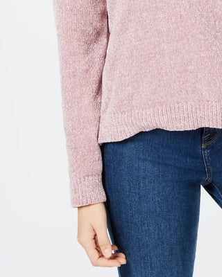 Hippie Rose Juniors' Chenille Hooded Sweater Pink Size Extra Large