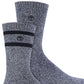 Timberland Men's 2-Pk. Marled Striped Boot Socks Black Size Regular