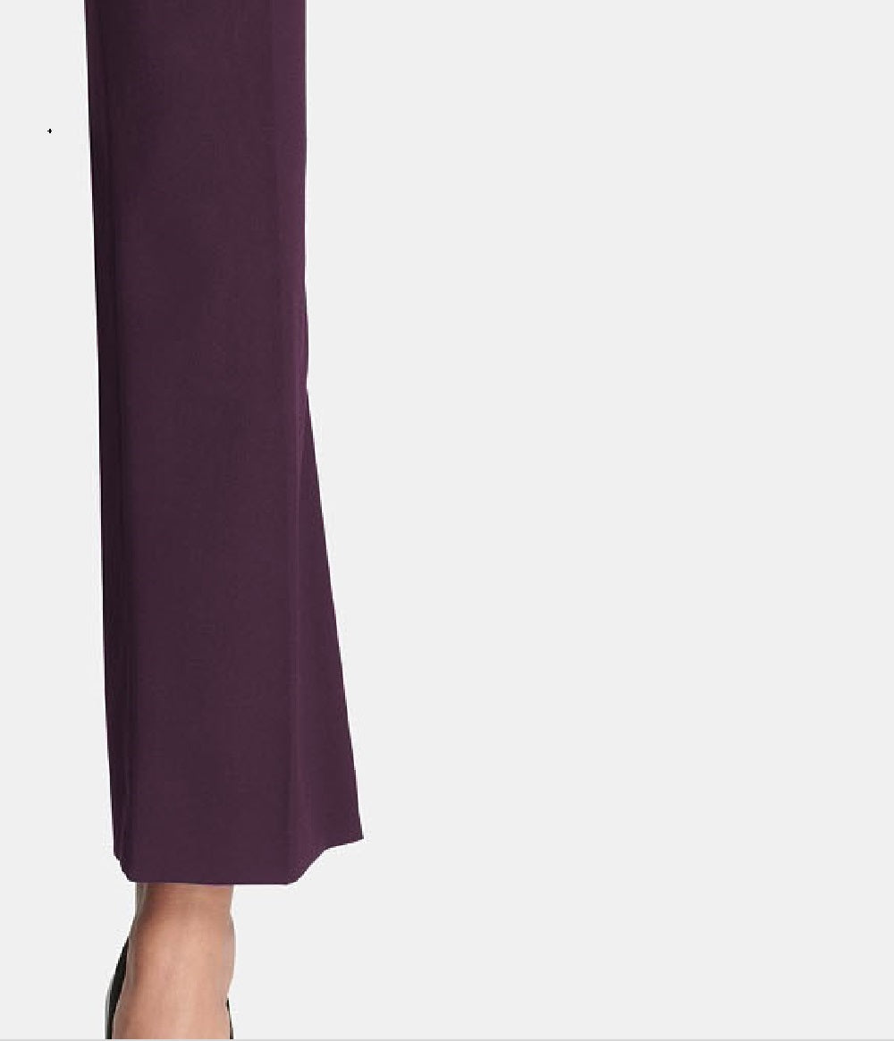Calvin Klein Women's Petite Modern Fit Trousers Purple Size 12P