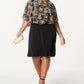 Connected Women's Plus Size Chiffon Overlay Dress Black Size 24