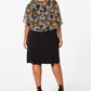 Connected Women's Plus Size Chiffon Overlay Dress Black Size 24