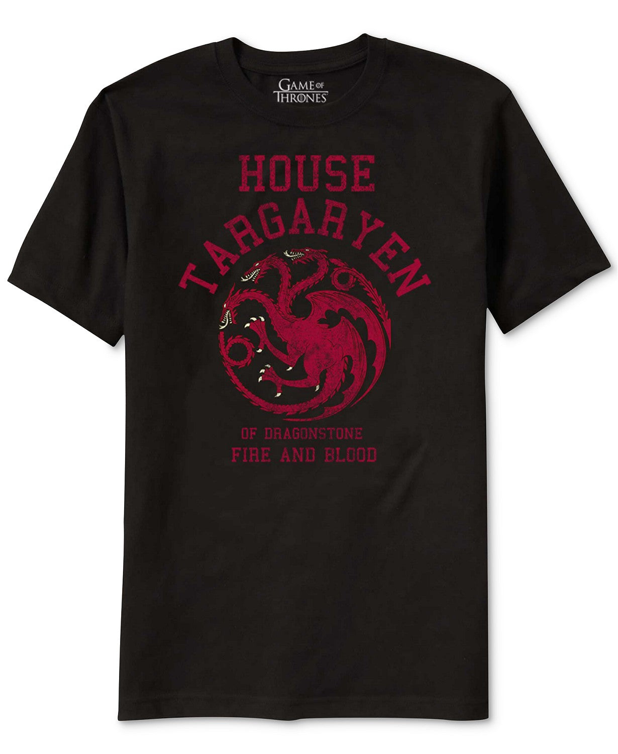 Ripple Junction Men's Game Of Thrones House Targaryen Graphic T-Shirt Black Size X-Large