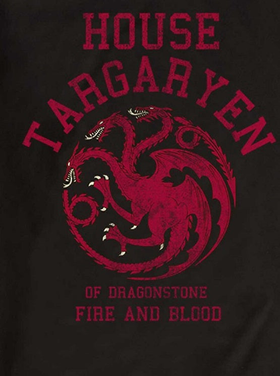 Ripple Junction Men's Game Of Thrones House Targaryen Graphic T-Shirt Black Size X-Large