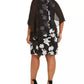 Connected Women's Plus Size Embroidered Chiffon Overlay Dress Black Size 20