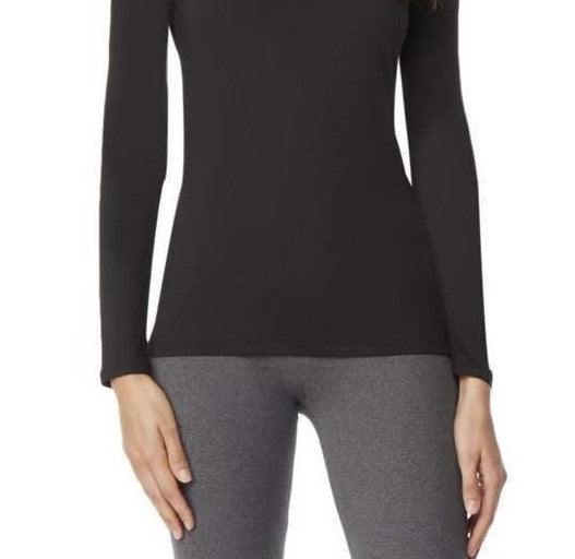 32 Degrees Women's Cozy Heat Underwear Top Charcoal Size Medium
