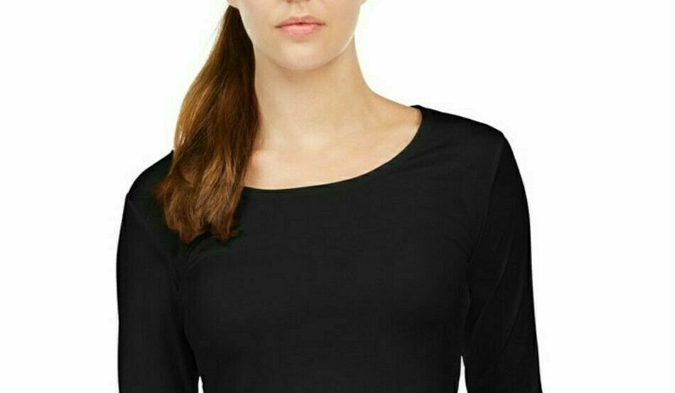 32 Degrees Women's Cozy Heat Underwear Top Black Size Extra Large