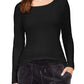 32 Degrees Women's Cozy Heat Underwear Top Black Size Extra Large
