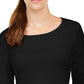32 Degrees Women's Cozy Heat Underwear Top Black Size Extra Large