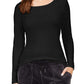 32 Degrees Women's Cozy Heat Underwear Top Black Size Extra Small