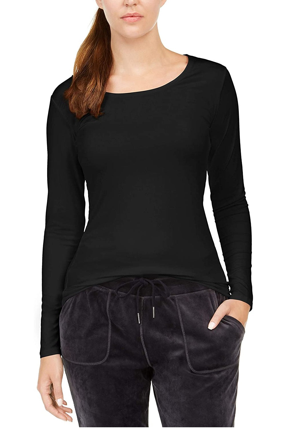 32 Degrees Women's Cozy Heat Underwear Top Black Size Extra Small