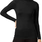 32 Degrees Women's Cozy Heat Mock-Neck Top Black Size Extra Small