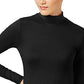 32 Degrees Women's Cozy Heat Mock-Neck Top Black Size Extra Small