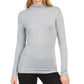 32 Degrees Women's Cozy Heat Mock-Neck Top Gray Size Large