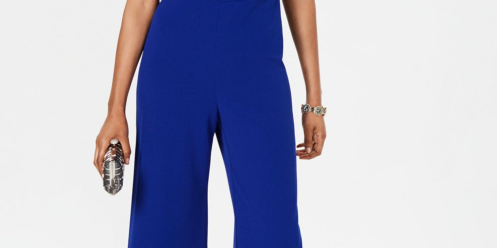 Connected Women's Wide-Leg Jumpsuit Medium Blue Size 16