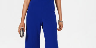 Connected Women's Wide-Leg Jumpsuit Medium Blue Size 16