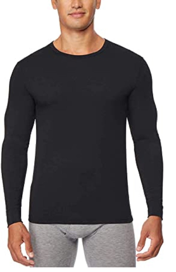 32 Degrees Men's Base Layer Crew Neck Shirt Black Size Medium