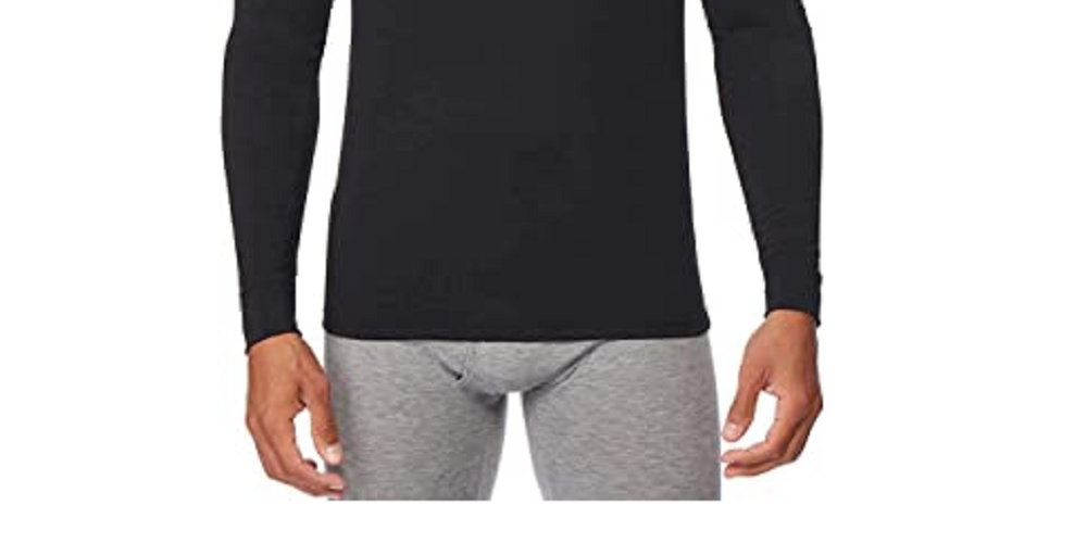 32 Degrees Men's Base Layer Crew Neck Shirt Black Size Medium