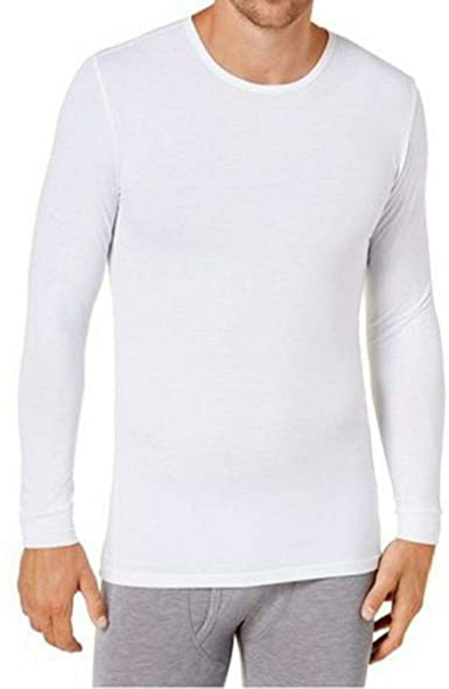 32 Degrees Men's Base Layer Crew Neck Shirt White Size Medium