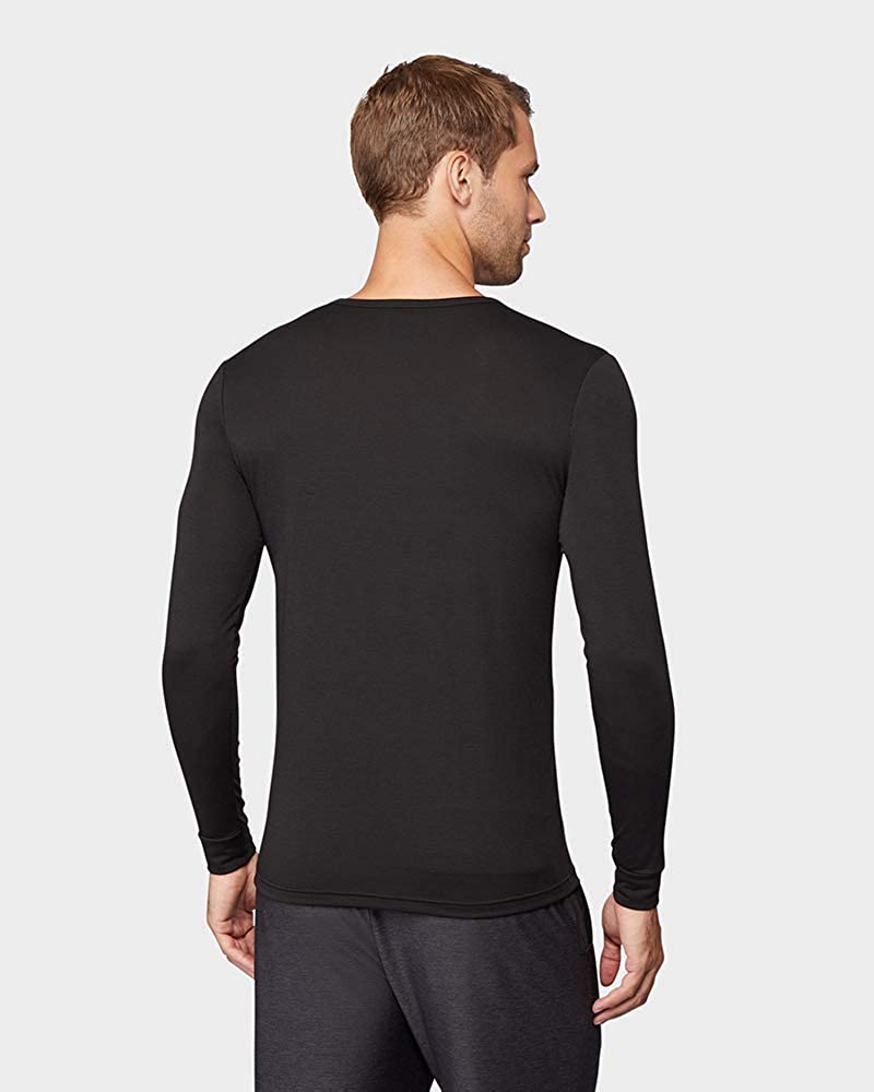 32 Degrees Men's Base Layer Crew Neck Shirt Black - Size Small