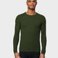 32 Degrees Men's Base Layer Crew Neck Shirt Olive Size Small