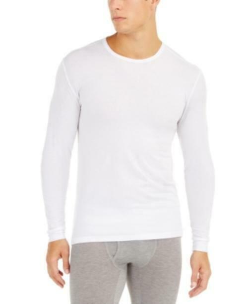 32 Degrees Men's Base Layer Crew Neck Shirt White Size Large
