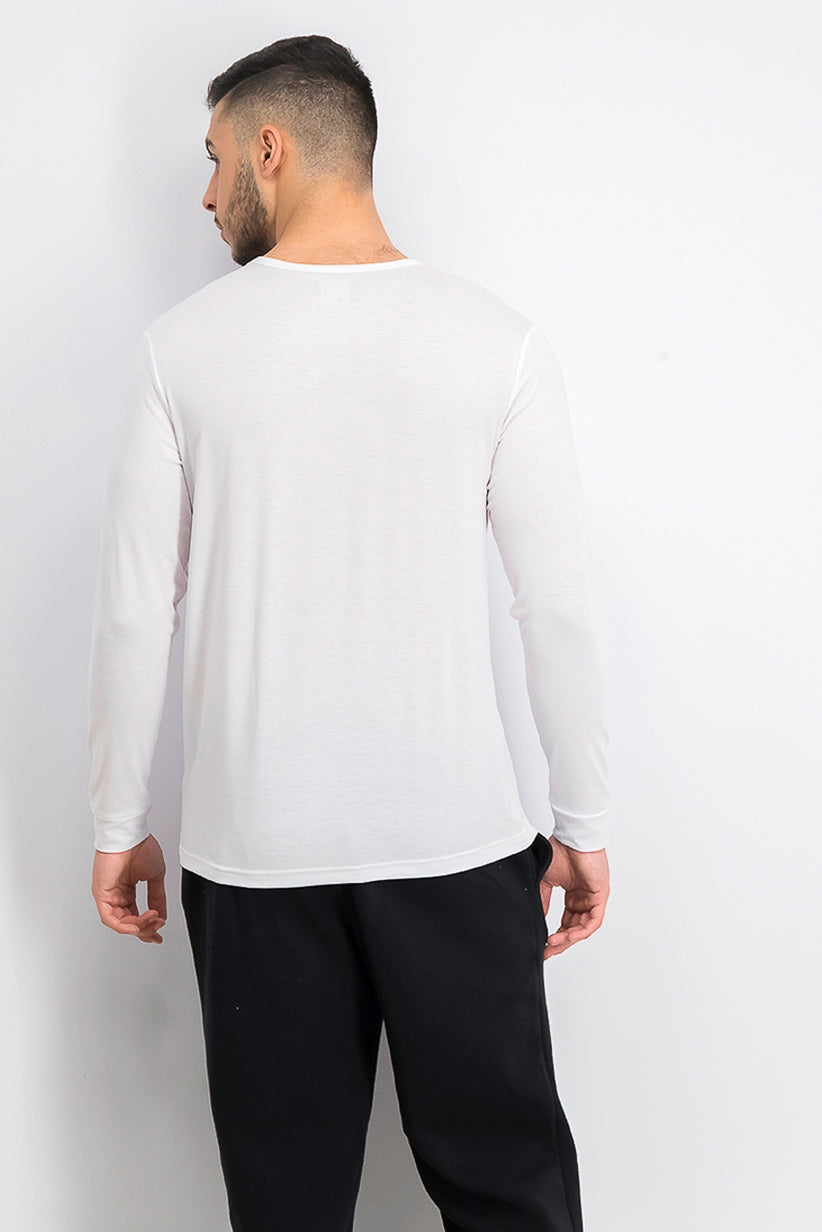 32 Degrees Men's Base Layer Crew Neck Shirt White - Size Medium