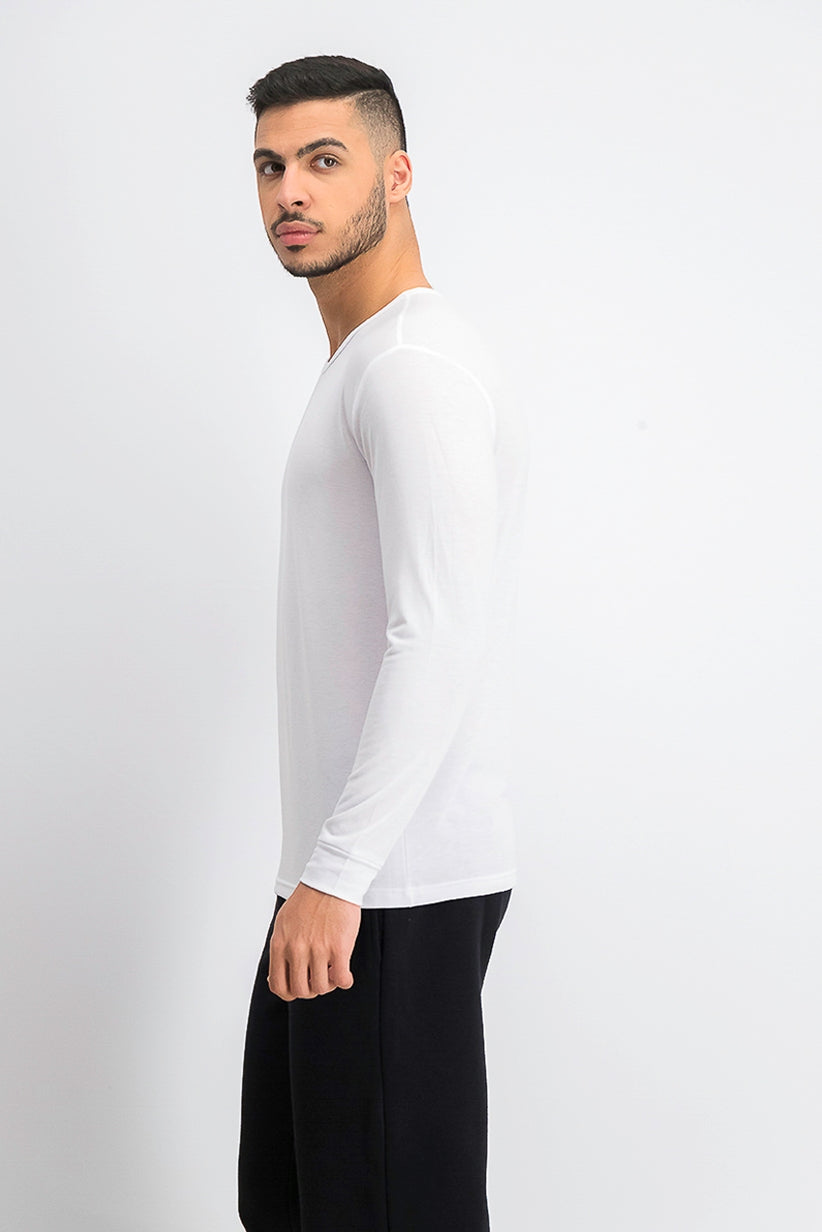 32 Degrees Men's Base Layer Crew Neck Shirt White - Size Medium