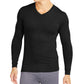 32 Degrees Men's Base Layer V-Neck Shirt Black Size Large