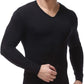 32 Degrees Men's Base Layer V-Neck Shirt Black Size Large