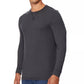 32 Degrees Men's Ultra Lux Long-Sleeve Sleep T-Shirt Charcoal Size Medium