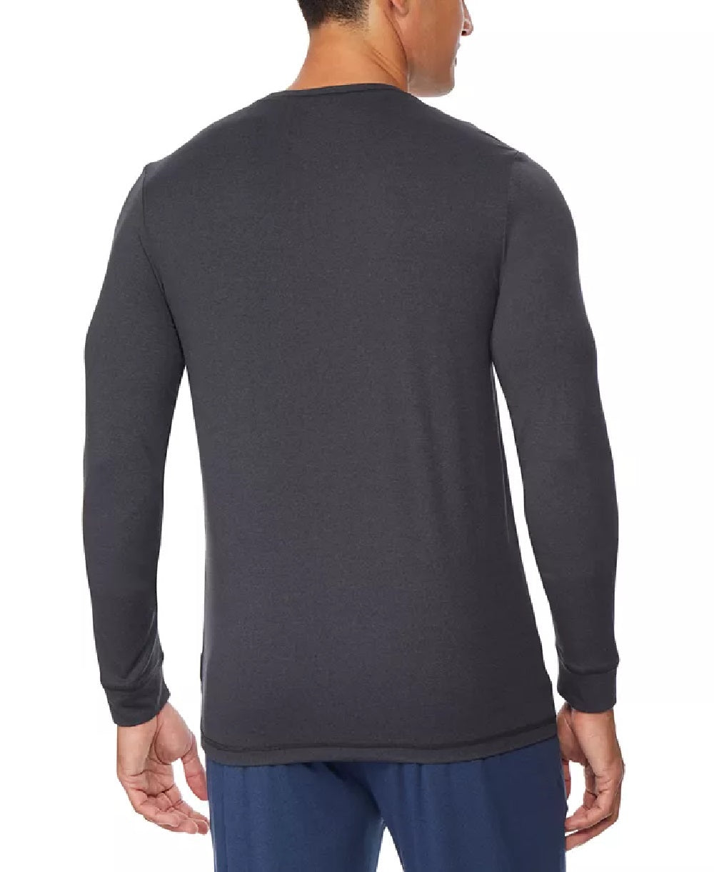 32 Degrees Men's Ultra Lux Long-Sleeve Sleep T-Shirt Charcoal Size Medium