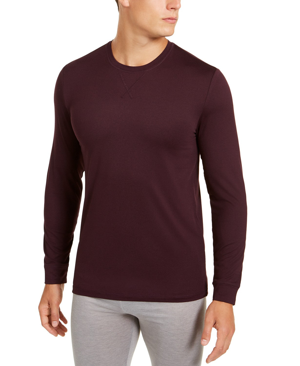 32 Degrees Men's Ultra Lux Long-Sleeve Sleep T-Shirt Purpel Size Small