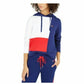 Tommy Hilfiger Women's Sport Colorblocked Hoodie Blue Size Extra Large