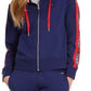 Tommy Hilfiger Women's Sport Logo Zip Hoodie Blue Size Small