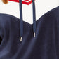 Tommy Hilfiger Women's Sport Velour Chevron Pullover Hoodie Blue Size Large