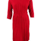 Connected Women's Plus Size Textured Sweater Dress Red Size 2X