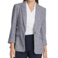 DKNY Women's Marled One-Button Blazer Blue Size 16