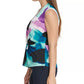 DKNY Women's V-Neck Knotted Twist Top Black Size Large