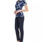 DKNY Women's Side-Ruched Top Blue Size Medium